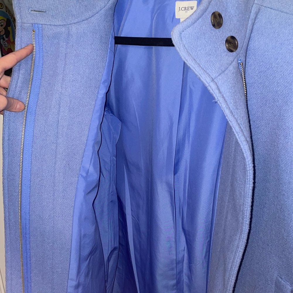 J Crew periwinkle coat - Picture 9 of 9